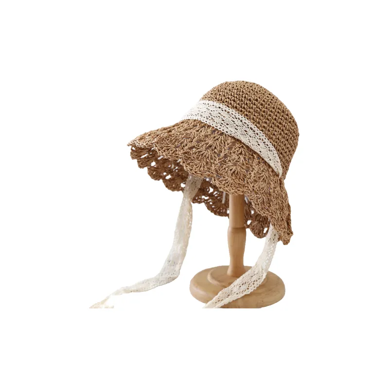MITHAOL KUSC Paper Straw Bucket Hats Women's-1