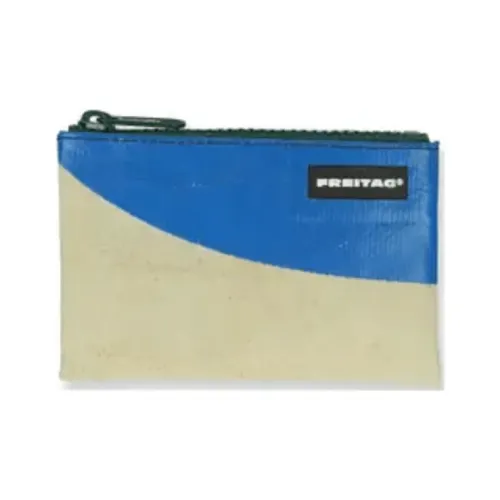 FREITAG Coin Purses Light Gray With Blue Accents