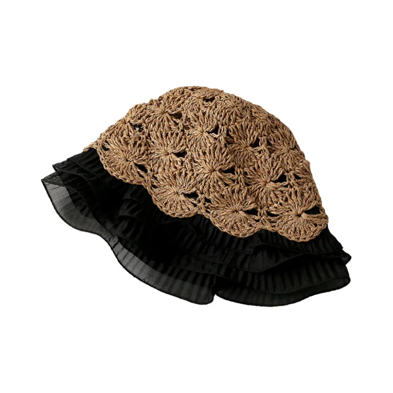 MITHAOL KUSC Straw Woven Bucket Hats Women's-1