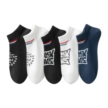 HANADASOX No Show Socks Men's 5 Pack Mixed Color