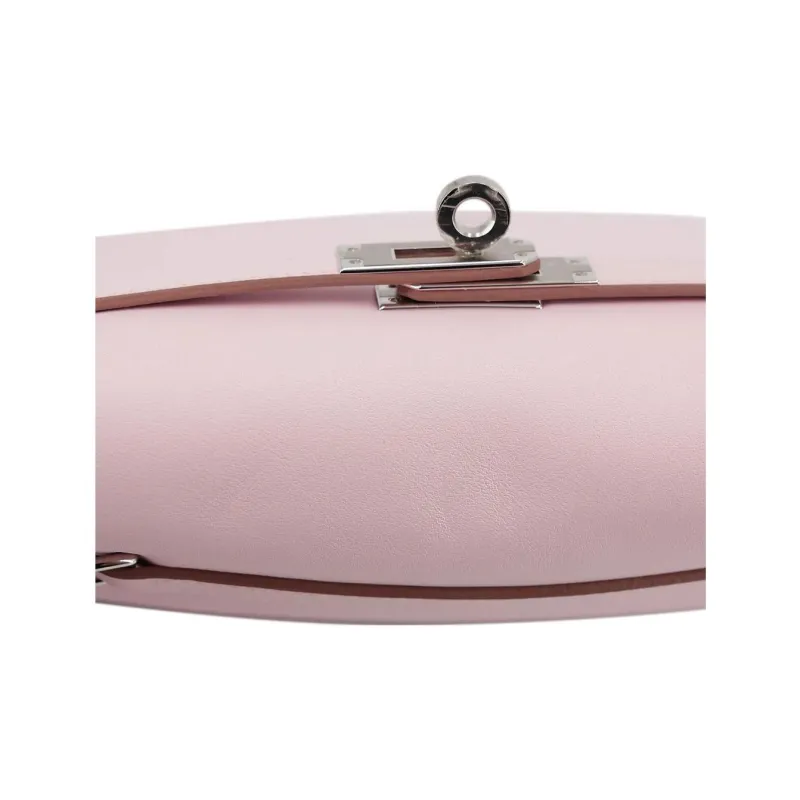HERMES Kelly Danse Swift Calfskin One Shoulder Crossbody Clutches Women's 09 Mauve Pale Dream Pink-17