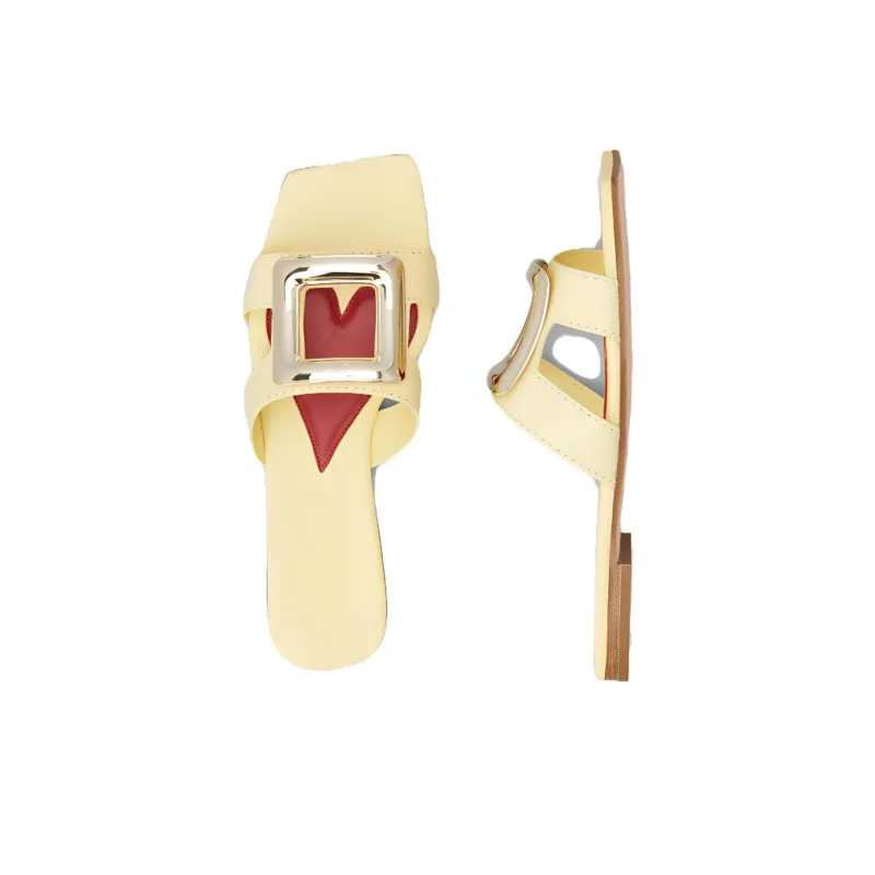 Roger Vivier Slide Slippers Women's Yellow-4