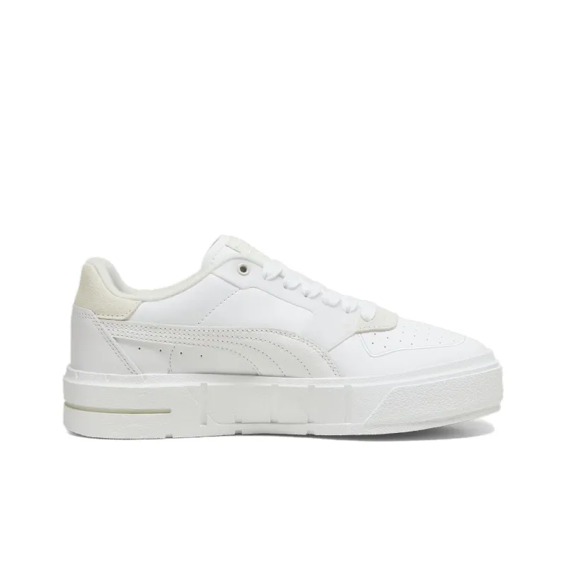 PUMA Cali Court PureLuxe Anti Slip Wear Resistant Low Top Skateboard Shoes Women's White Gray-1