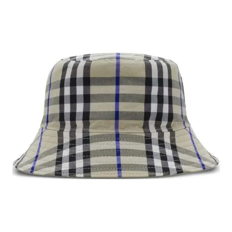 Burberry Check-Pattern Reversible Pull-On Bucket Hat-0