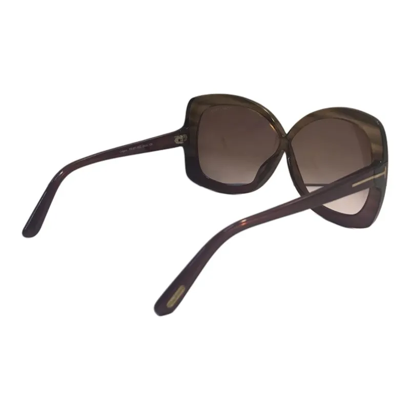 TOM FORD Metal Acetate Butterfly Sunglasses Women's Brown-1