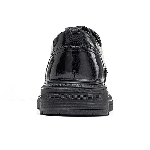 JOSINY Men's Casual Shoes Men Low Top Black-3