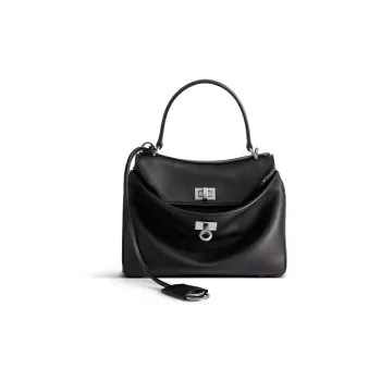 Balenciaga Calfskin Shoulder Bag Crossbody Bag Handbag Mini Women's Black
