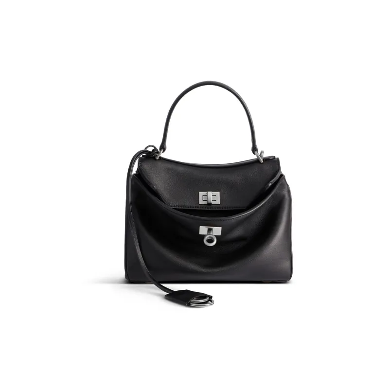 Balenciaga Calfskin Shoulder Bag Crossbody Bag Handbag Mini Women's Black-0