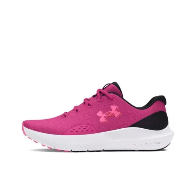 Under Armour Cushioning Wear Resistant Low Top Running Shoes Women's Black Pink-0