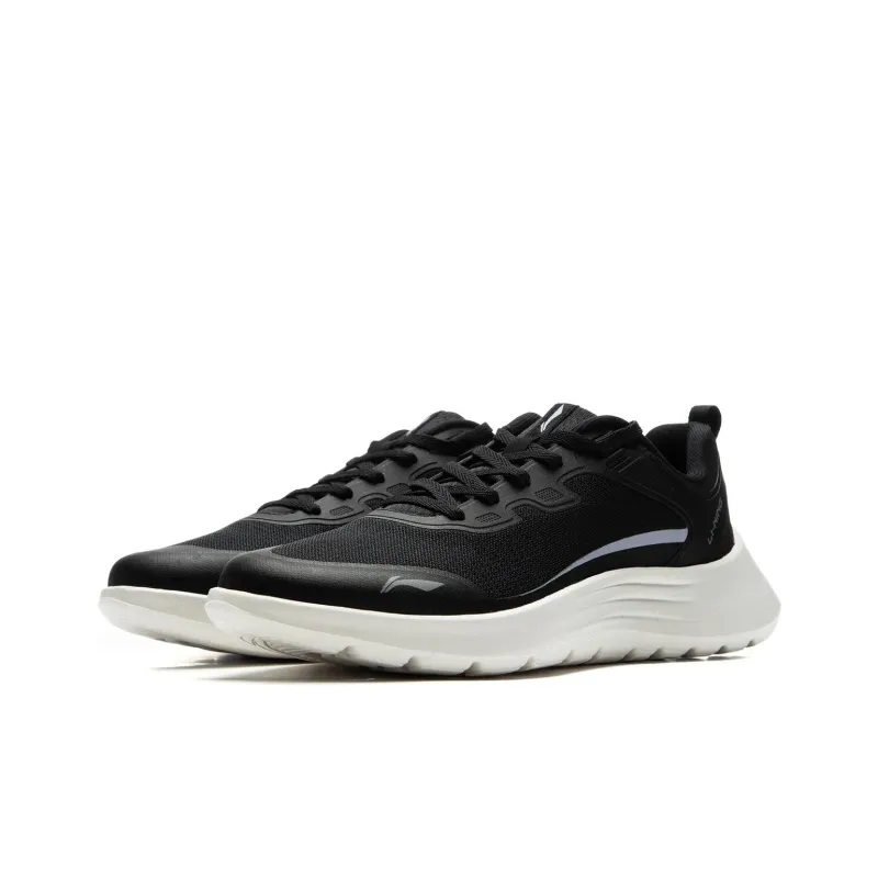 LiNing Light String Abrasion Resistant Cushioning Slip Resistant Lightweight Low Top Running Shoes Women's Black-2