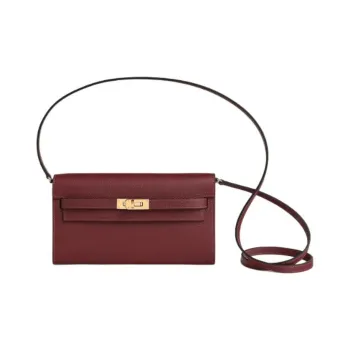 HERMES Kelly To Go Evercolor Leather Handheld Crossbody Bag Shoulder Bag Women's 55 Rouge Hermes Red
