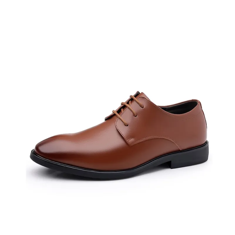 Romon Dress Shoes Men Low Top White/Brown-9