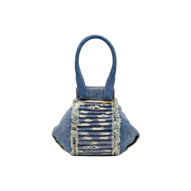 DIESEL D Vina XS Logo Charm Denim Shoulder Bag-3