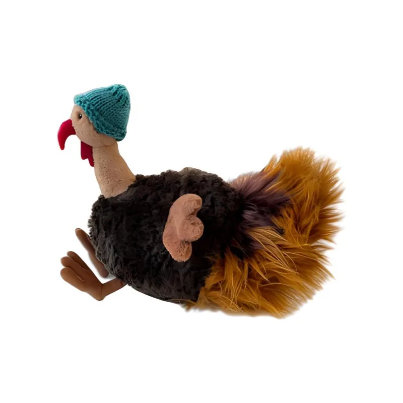 JELLYCAT Farm Animal Collection Hats & Caps Turkey Dolls Plush Doll 26cm Height In Sitting Posture-2