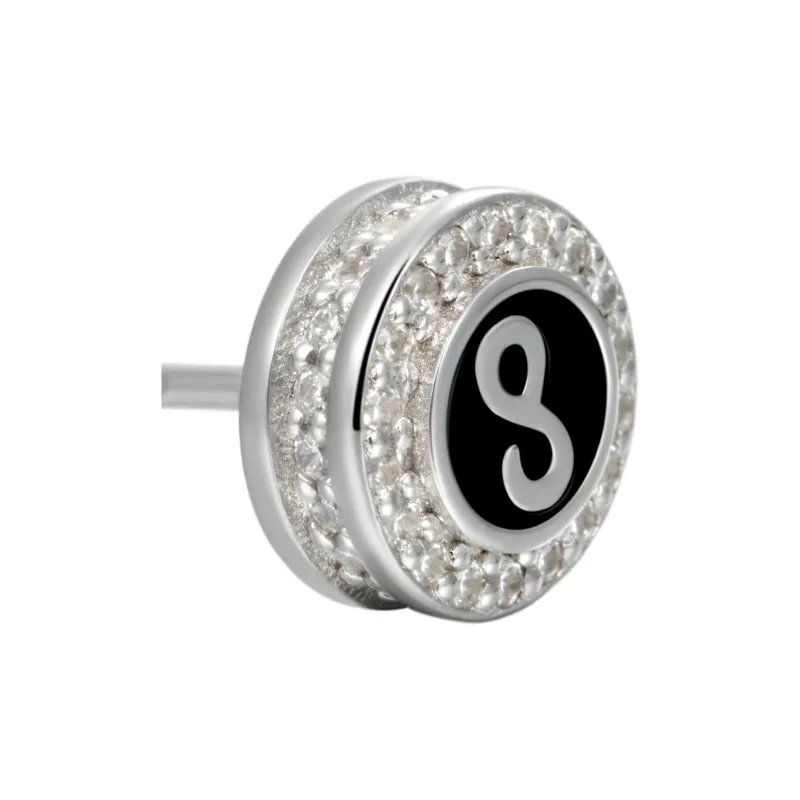 APORRO 925 Sterling Silver Infinite Collection, Chinese Zodiac Snake Ear Studs Unisex-3