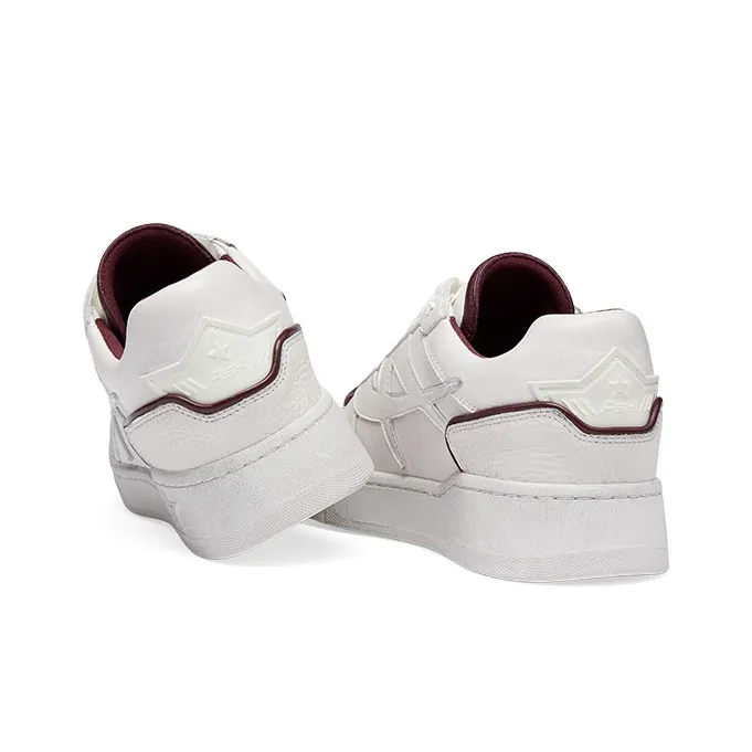 ASH BLAKE Collection Wear Resistant Low Top Skateboard Shoes Women's White Red-2