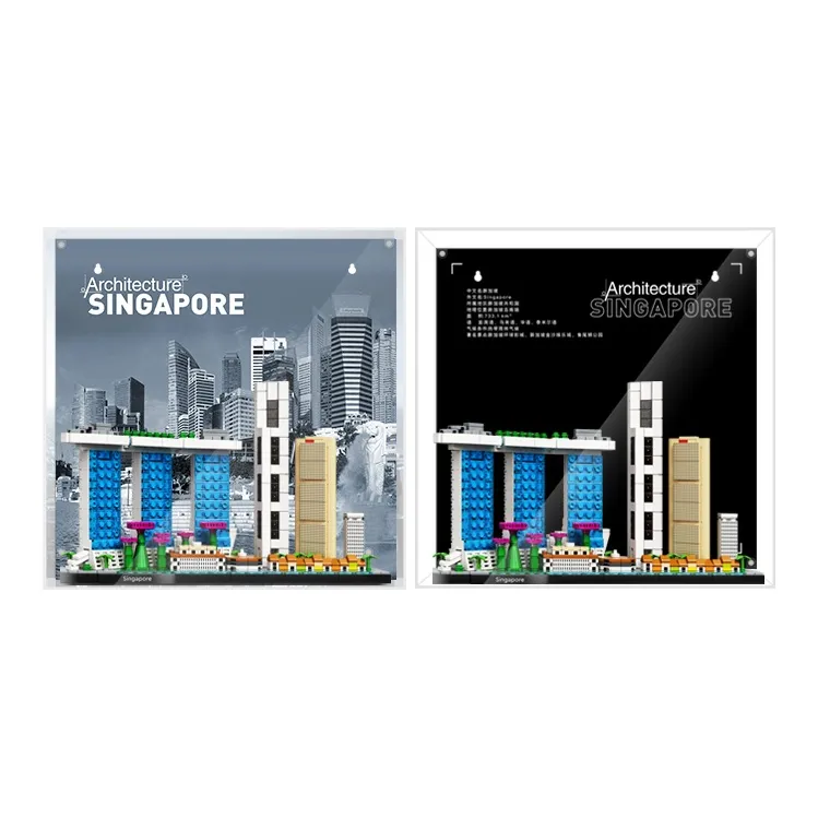 LIGHT YOUR BRICKS Compatibility Building Block Skyline Dual View Photo Frame Display Case Model Accessories-31
