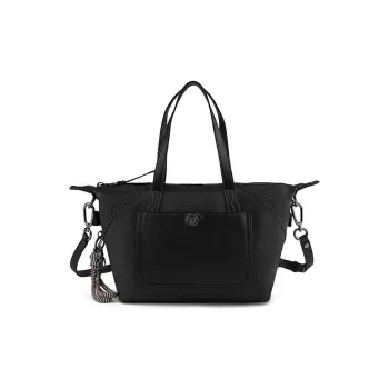 Kipling Artificial Leather Handbag, Backpack, Shoulder Bag Small Size Women's Black Leather