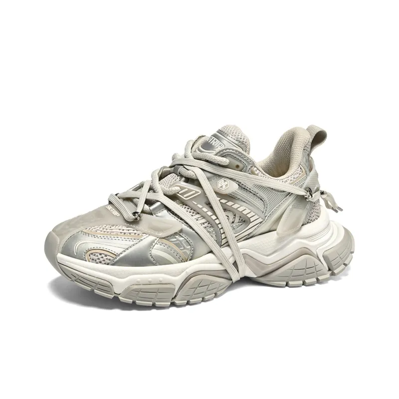 SK.TRIP Crossbow Series Chunky Sneakers Unisex Low Top Jet Black/Phantom Gray/Clear Azure Blue/Distressed Jet Black/Distressed Phantom Gray/Distressed Clear Azure Blue-2