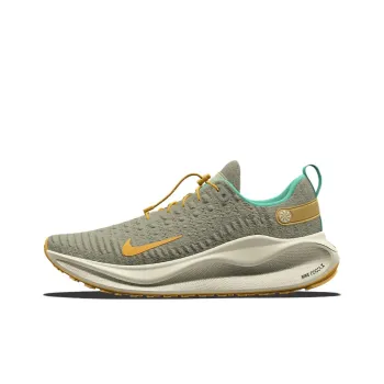 Nike React Infinity Run Flyknit 4 Cushioning Wear Resistant Low Top Training Running Shoes Men's Gray Orange