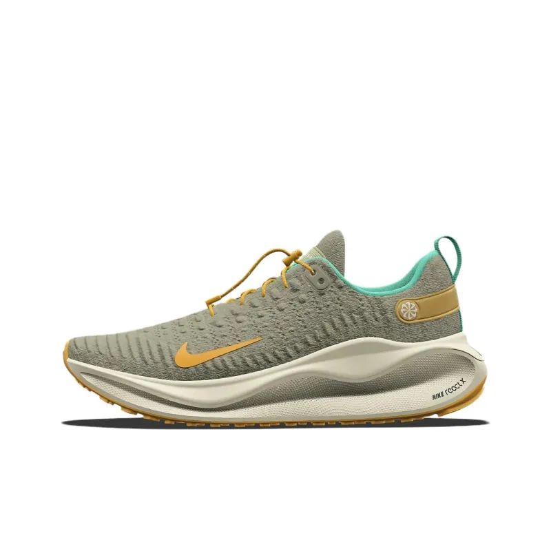 Nike React Infinity Run Flyknit 4 Cushioning Wear Resistant Low Top Training Running Shoes Men's Gray Orange-0