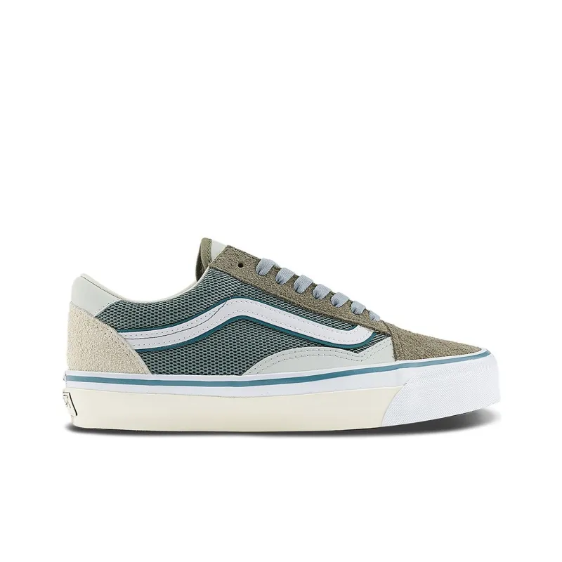 Vans Old Skool Collection TDC Slip Resistant Shock Absorbers Low Top Skateboard Shoes Unisex Beige Green-1