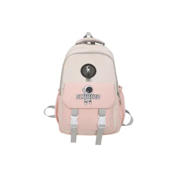 MOK Nylon Backpack Unisex Gray/Black/Purple/Blue/Pink