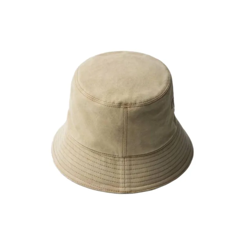 PRADA Logo embroidered Cotton Bucket Hat-1