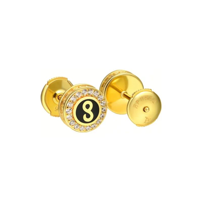 APORRO 925 Sterling Silver Infinite Collection, Chinese Zodiac Snake Ear Studs Unisex-9