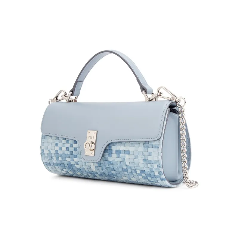 ELLE Fabric Crossbody One Shoulder Handbag Trumpets Women's Blue-1