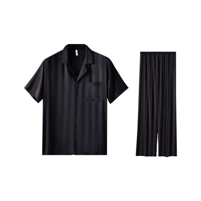 MADALLO Pajama Set Summer Men's Black-0