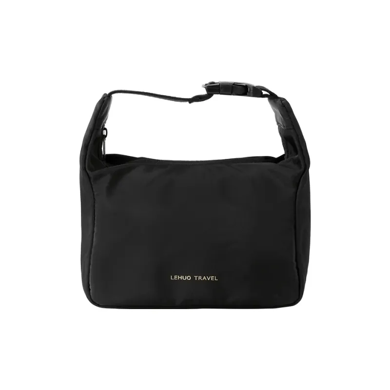 LOHAS Travel Pu Leather Makeup Bag Regular Women's Black/Pink-3