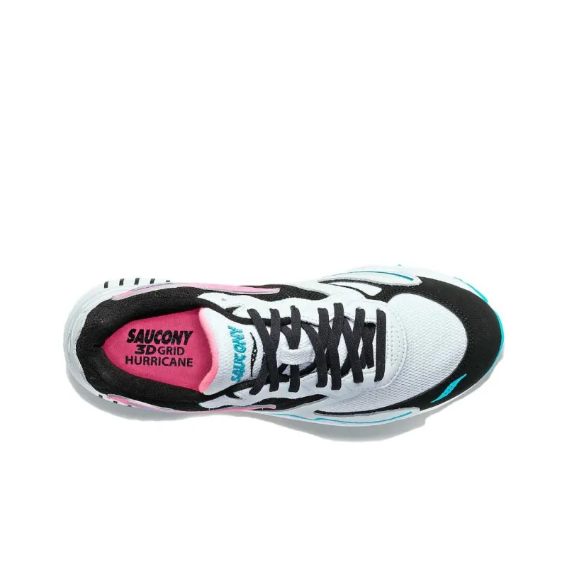 saucony 3D Grid Hurricane 'White Black Pink'-3