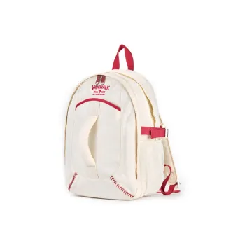 VANWALK Polyester Backpack Large Size Unisex Vintage White/Baseball Red/Vintage Green