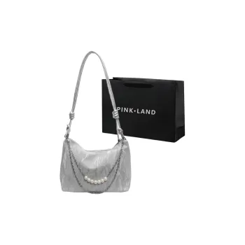 PINK·LAND PU Tote Crossbody Bag Shoulder Bag Women's Silver/Ecru/Green/Black