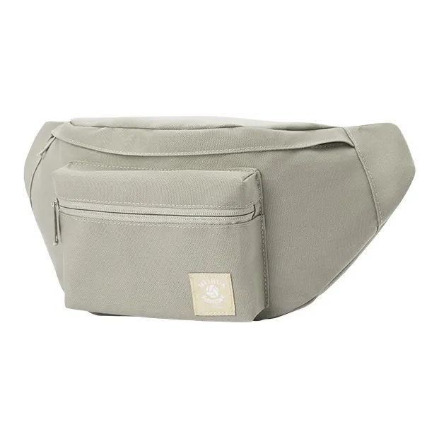 SEM/R Fabric Fanny Pack Crossbody Bag Sling Bag Small Size Unisex Medium Green/khaki/black-3