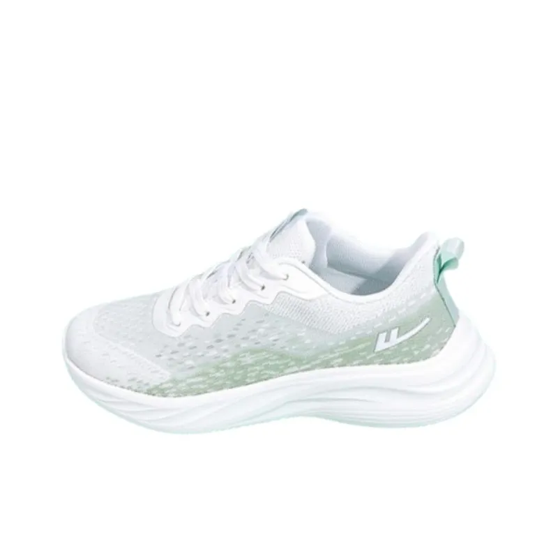 Warrior Wear Resistant Low Top Casual Running Shoes Women's White Green-0