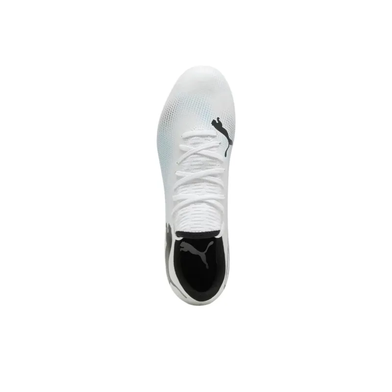 PUMA FUTURE 7 PLAY HG Rubber Short Studs Firm Ground Anti Slip Wear Resistant Soccer Shoes Men's White Black-3