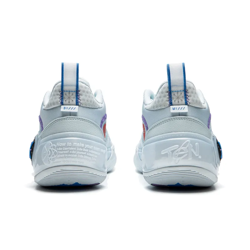 LiNing WOW 10 Way Of Wade 10 Anti Slip Wear Resistant Low Top Basketball Shoes Men's Light Blue-5