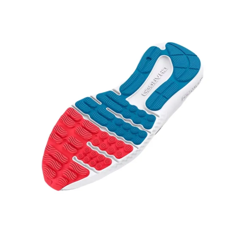 Under Armour Slip Resistant Running Shoes Men's White Red Blue-4
