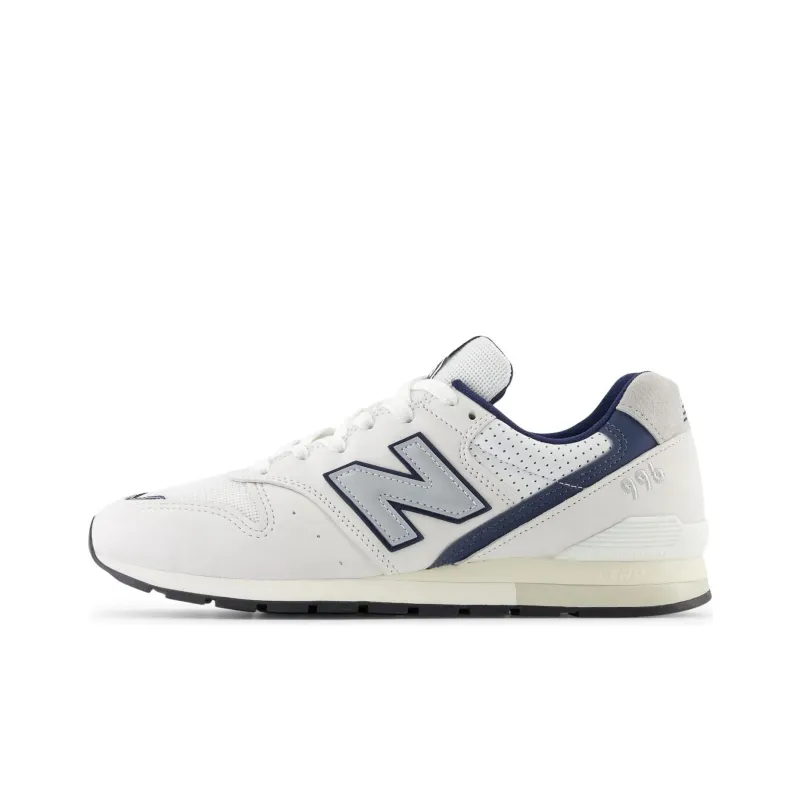 New Balance NB 996 Shock Absorbers With Slip Resistant Features Low Top Casual Running Shoes Unisex White Blue-0