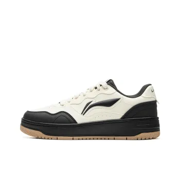 LiNing Tianji Soft Anti Slip And Wear Resistant Breathable Low Top Skateboard Shoes Women's White Black