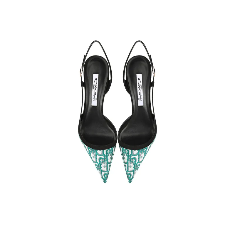 Ganxiaojie Strap Sandals Women's Green-4