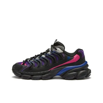 FILA FUSION BRACKET Starship Shoes Anti Slip Wear Resistant Low Top Casual Shoes Men's Black Iron Blue Purple