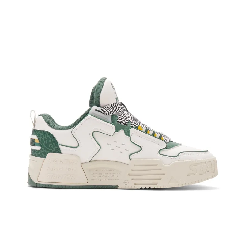 STARTER Vol Series VOL Low Top Skateboard Shoes Women's White Green-1