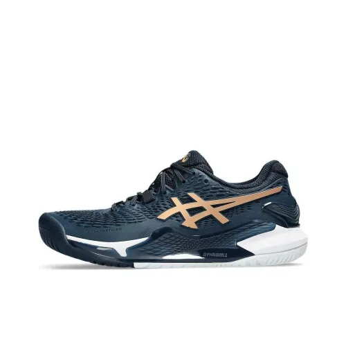 Asics Women's Gel Resolution 9 'French Blue Pure Gold'