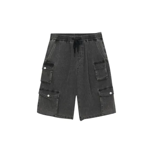 Metersbonwe Denim Shorts Men Denim Dark Gray