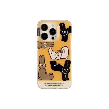 CARECASE TPU Material Creative Rabbit Double Layer Print Phone Case Compatibility Apple IPhone 16 15 14 Pro Max