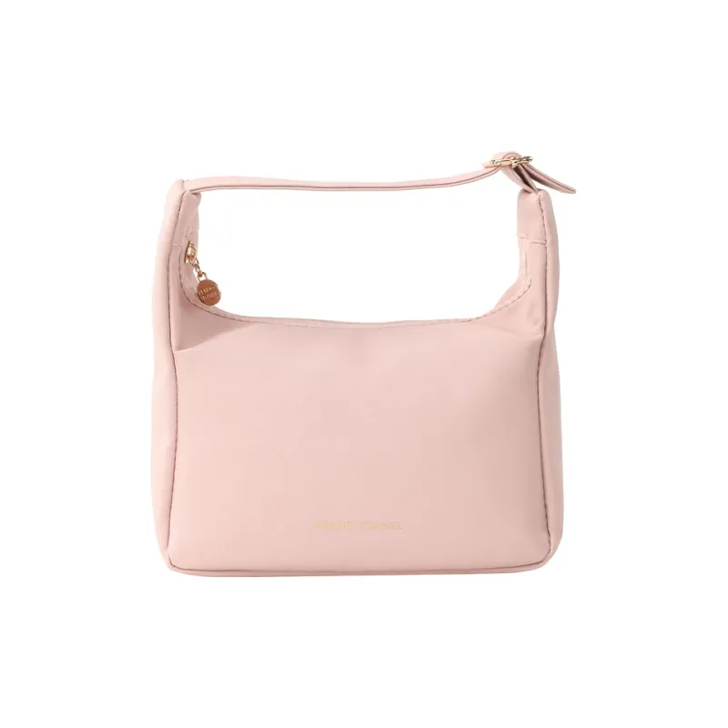 LOHAS Travel Pu Leather Makeup Bag Regular Women's Black/Pink-4