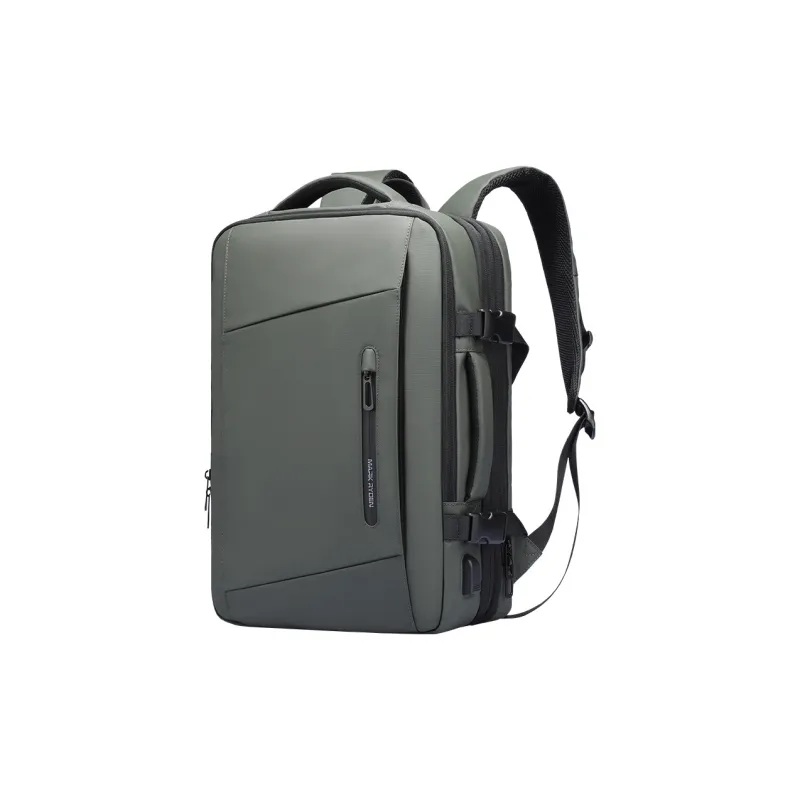 MARK RYDEN Oxford Large Capacity Backpack Students Backpack Large Size Men's Elegant Black/Graphite Gray/Olive Green-12